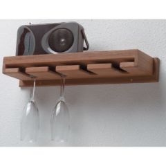 Whitecap Teak Wineglass Rack, Shelf Storage