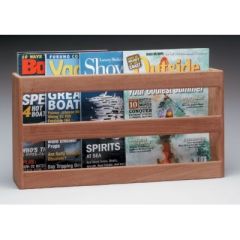 Whitecap Teak Double-Wide Magazine Rack, organization, storage