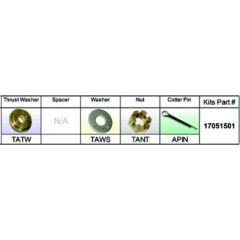 Solas 17051501 Fixed Hub Prop Hardware Kit, Nissan/Tohatsu