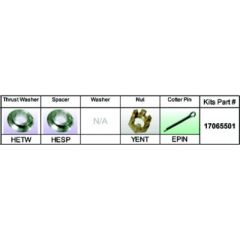 Solas 17065501 Fixed Hub Prop Hardware Kit, Honda Type E